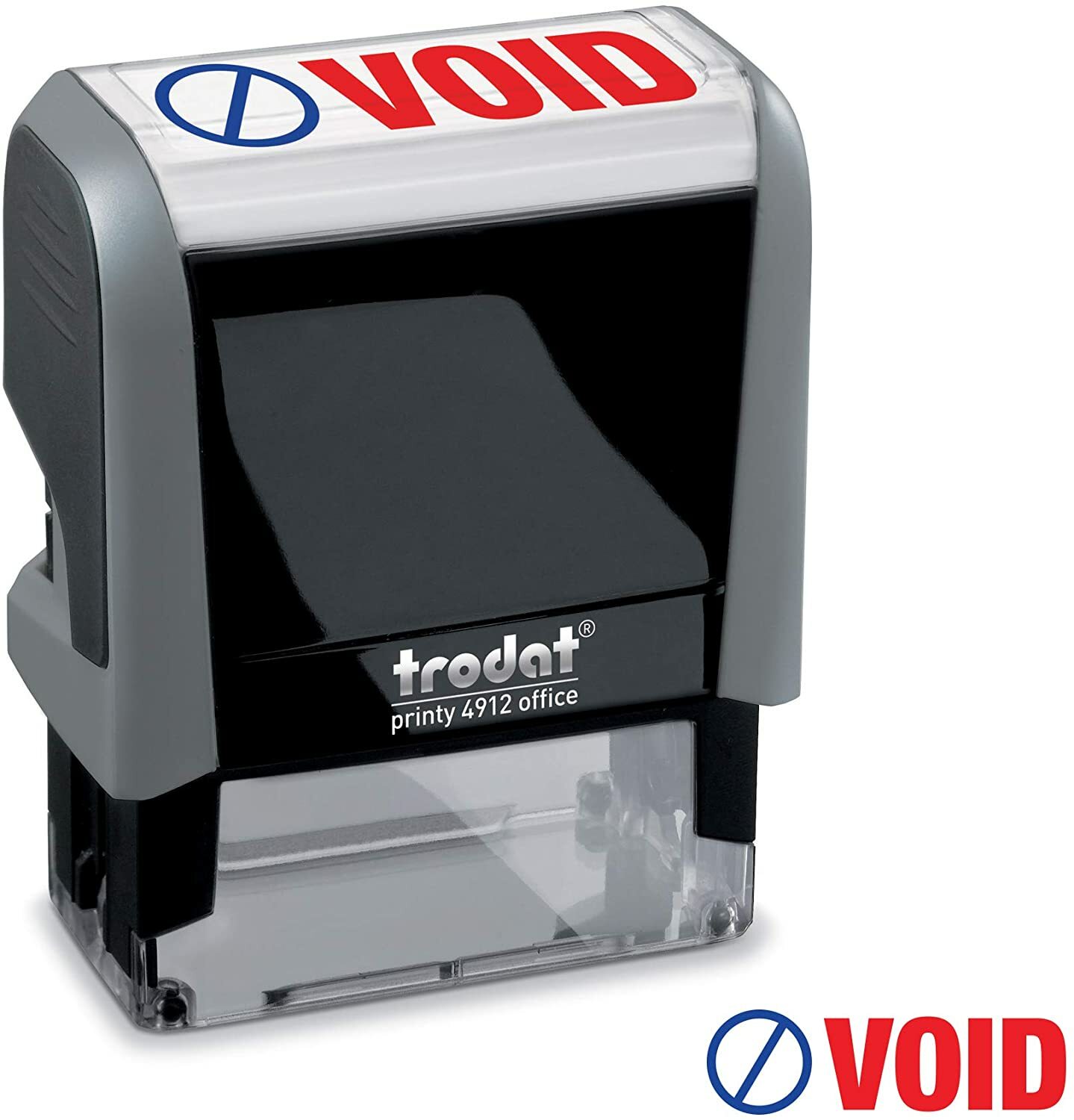 Void w. Pic. - Trodat 4912 Self-inking Stamp (2-Color Red / Blue Ink)