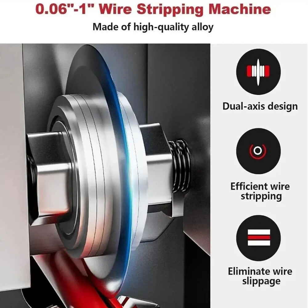 Manual Wire Stripping Machine Portable Cable Stripper 2mm to 25mm Hand Crank US