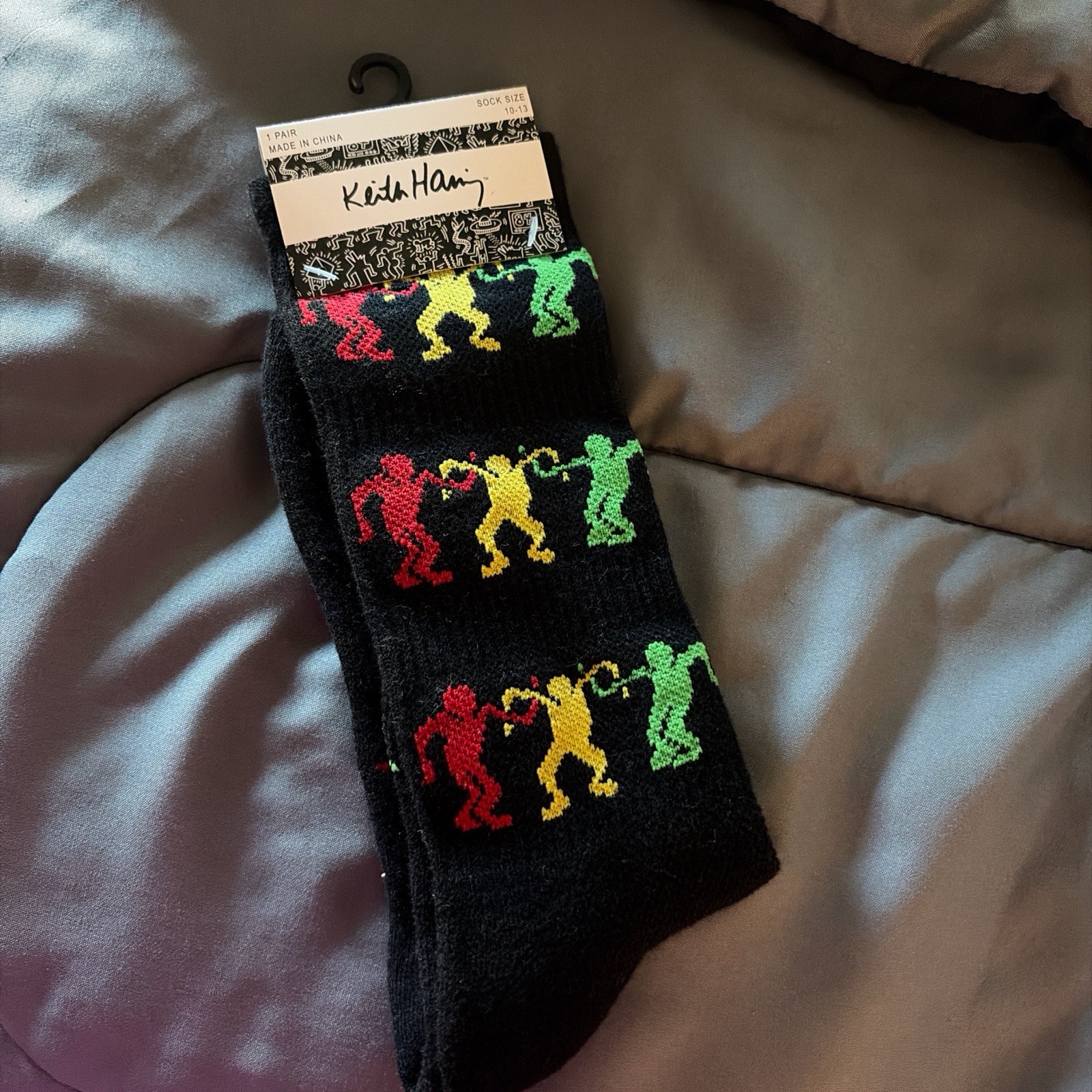 Kicks Hawaii Grateful Dead Dancing Bears Black Socks Size 10-13