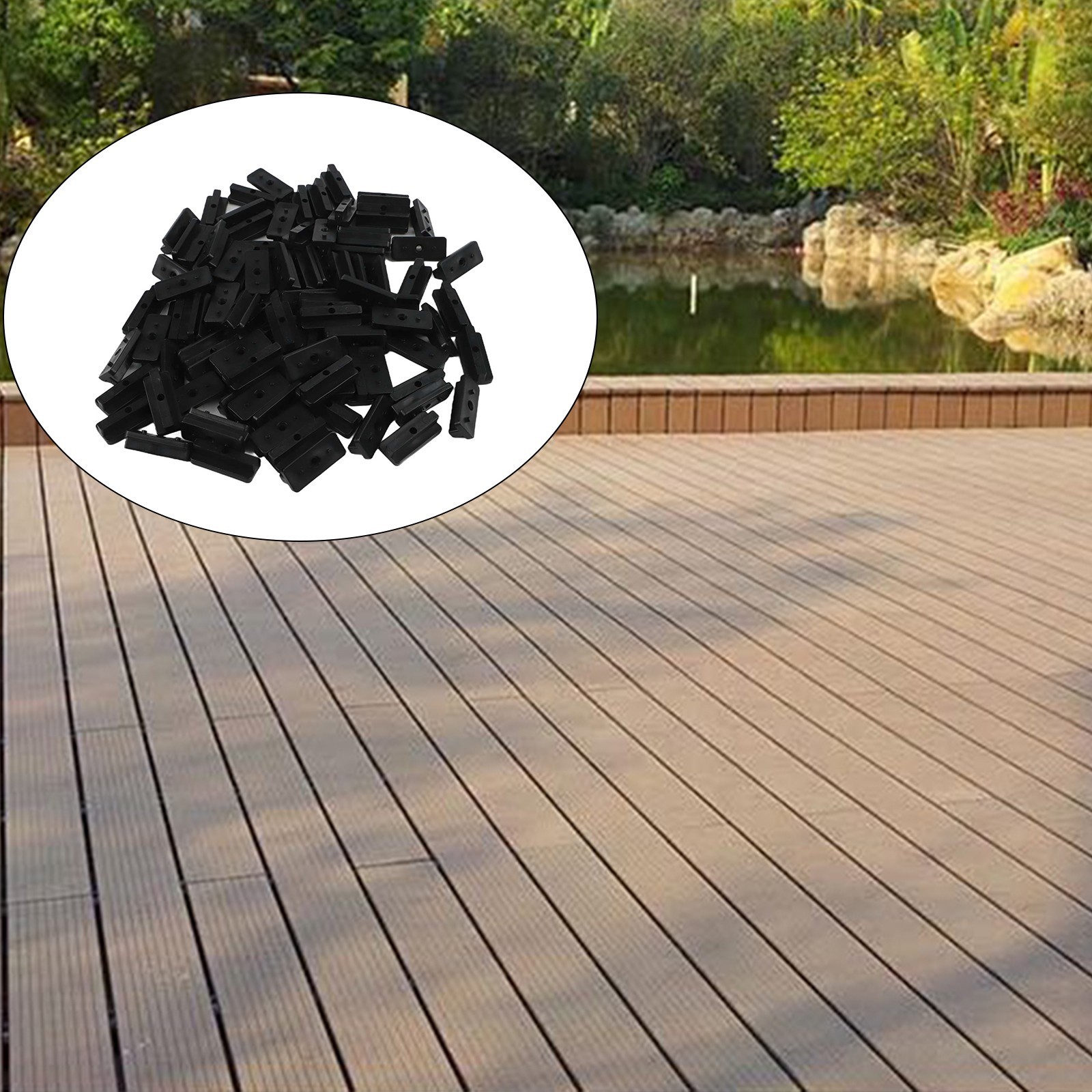 High Strength 6mm T Composite Decking Clips for Fixing Outdoor Floors (100pcs)