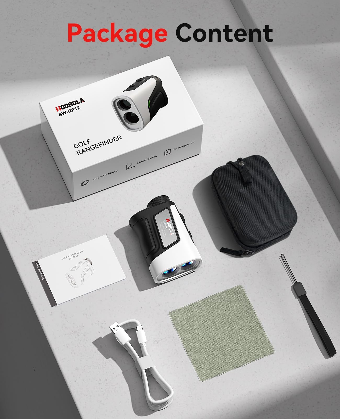 Hoorola Range Finder Golf, 1200 Yards Rangefinder with Slope, Magnetic Stripe...
