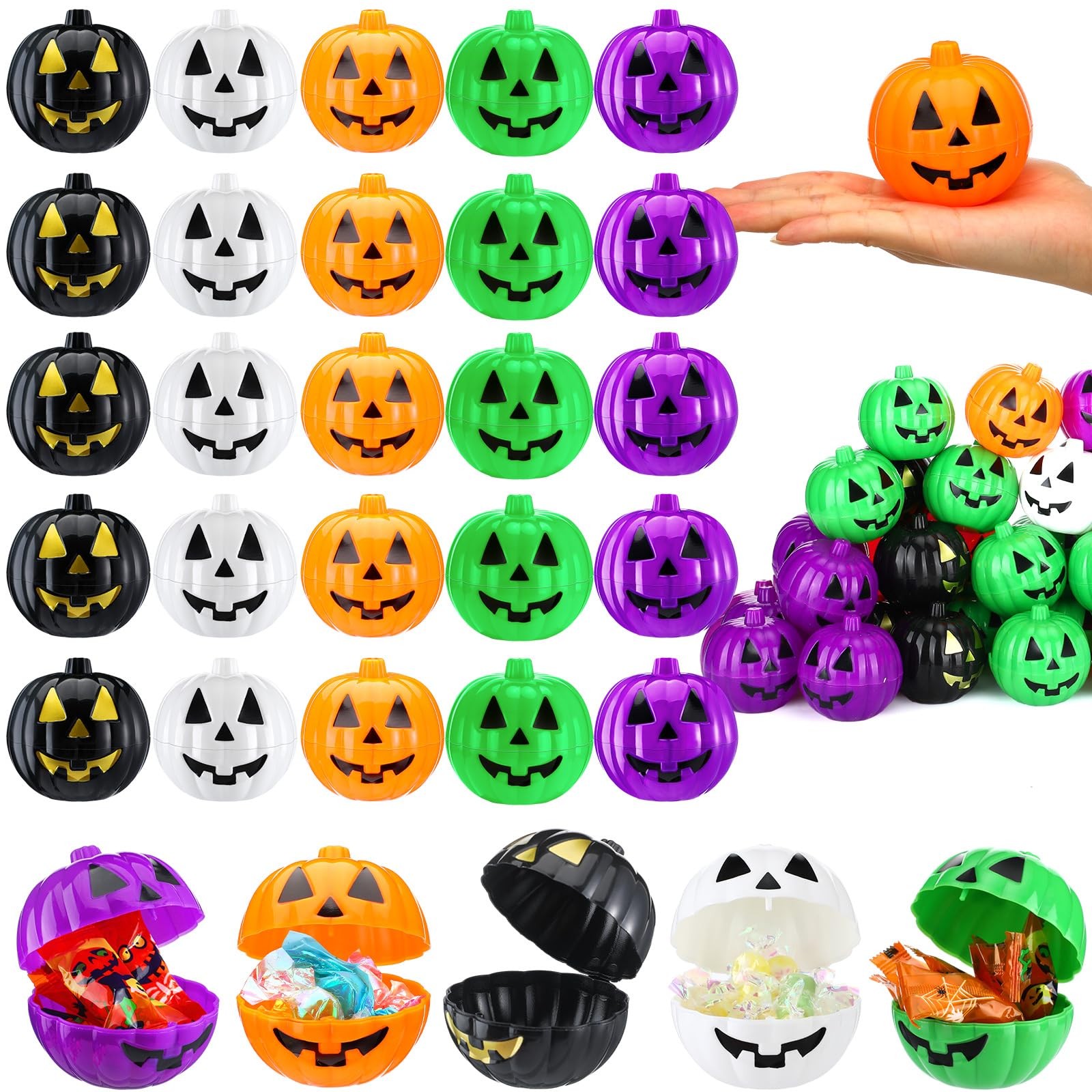 Lallisa 120 Pcs 2.4 x inches, Black, Orange, White, Purple, Green