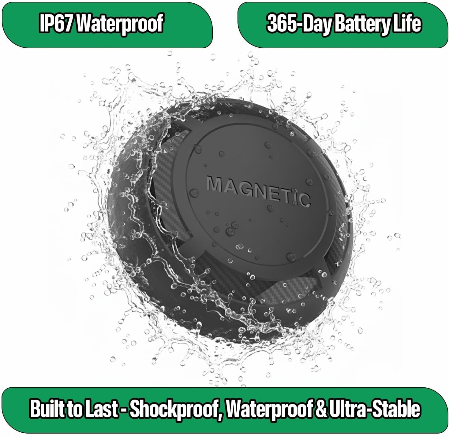 Magnetic Hidden GPS Tracker for Vehicles - Android, No Subscription, Long Bat...