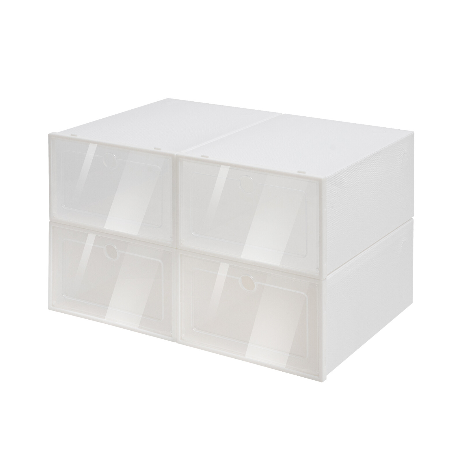 24 Pcs Foldable Shoe Storage Box Case Sneaker Container Stackable Organizer USA