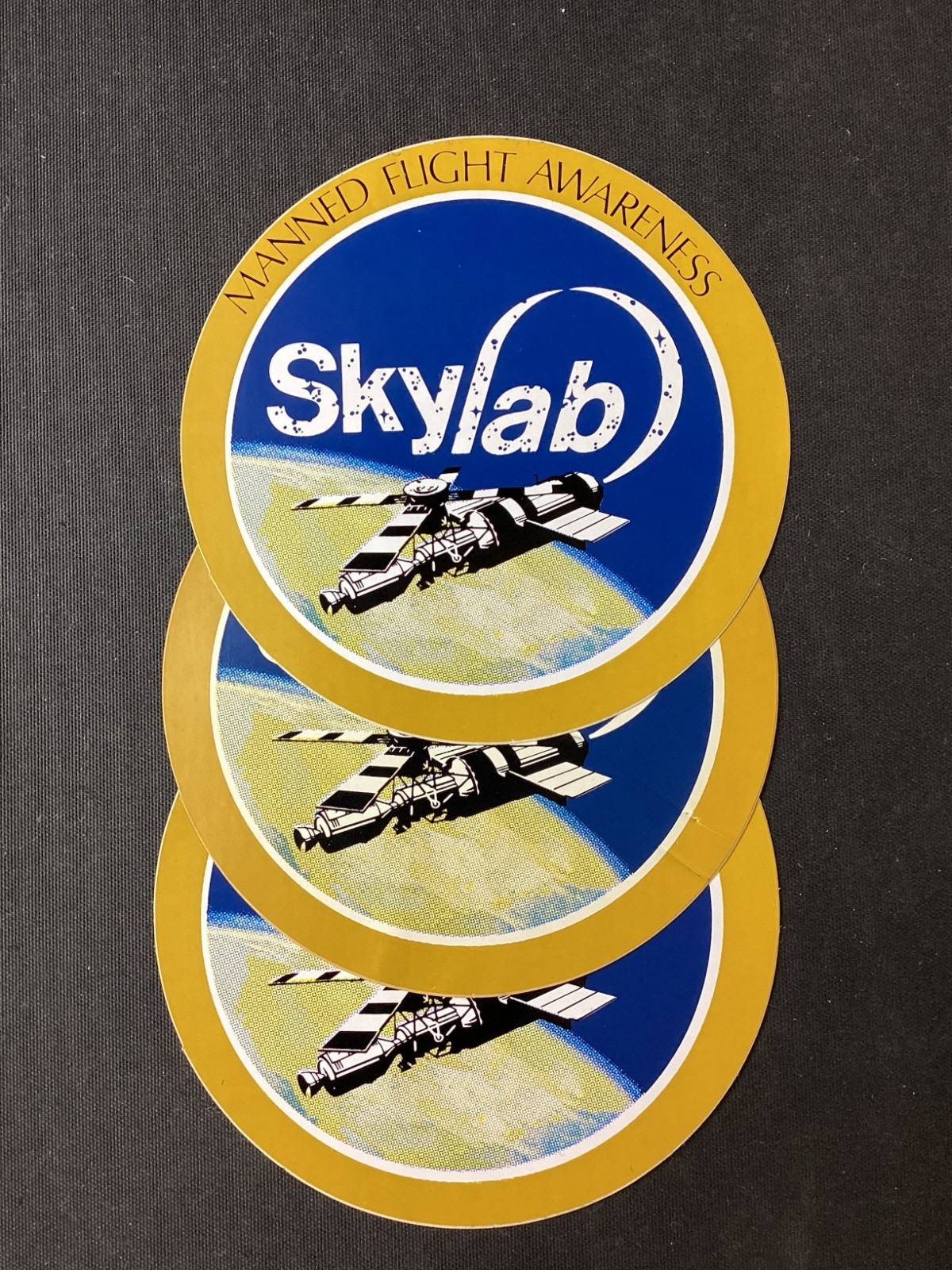 Vintage NASA Space Station Skylab "Manned Flight Awareness" 3" Sticker/Decal