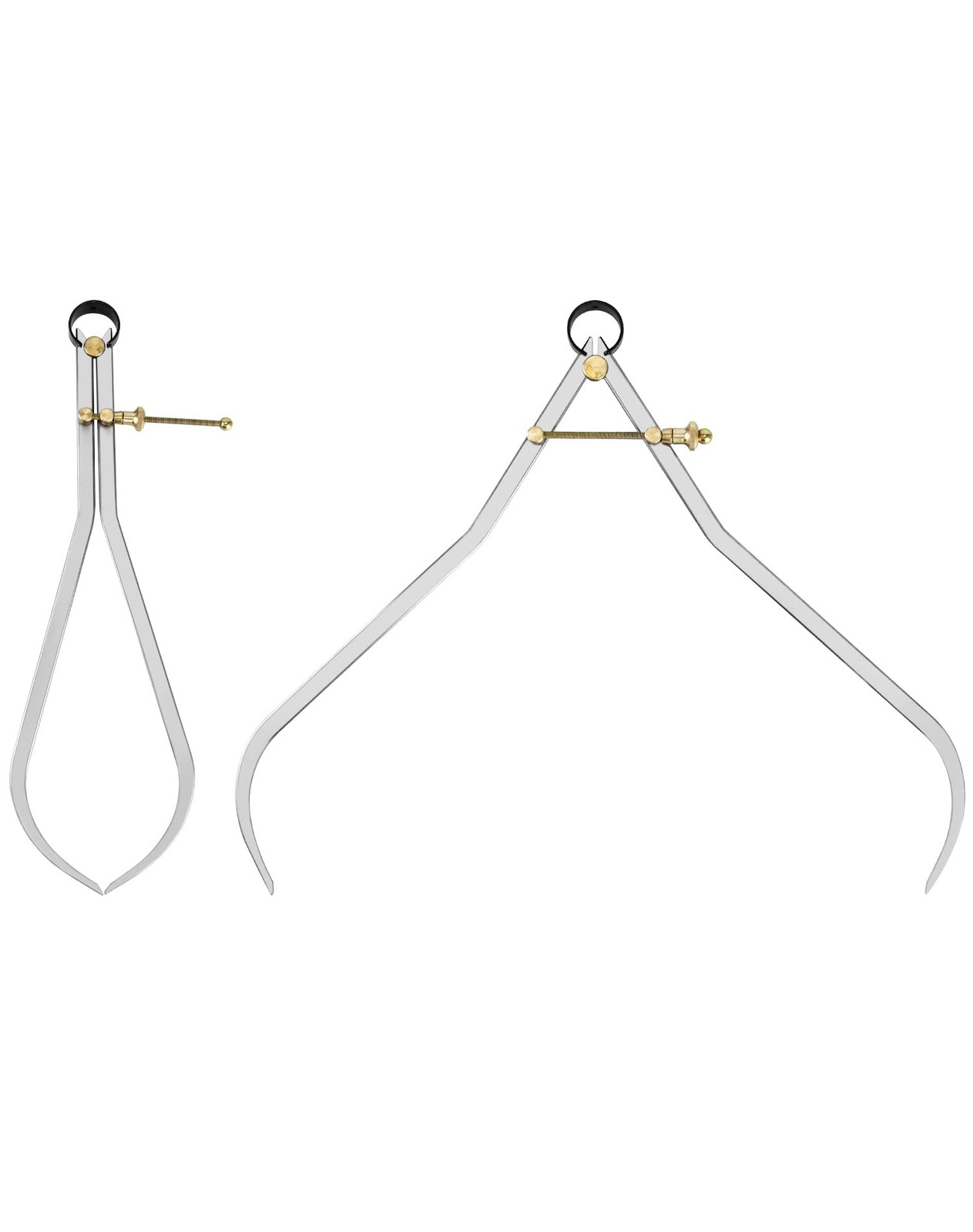 QWORK Precision Spring Dividers Calipers, Nut 12 inch, Outside Calipers