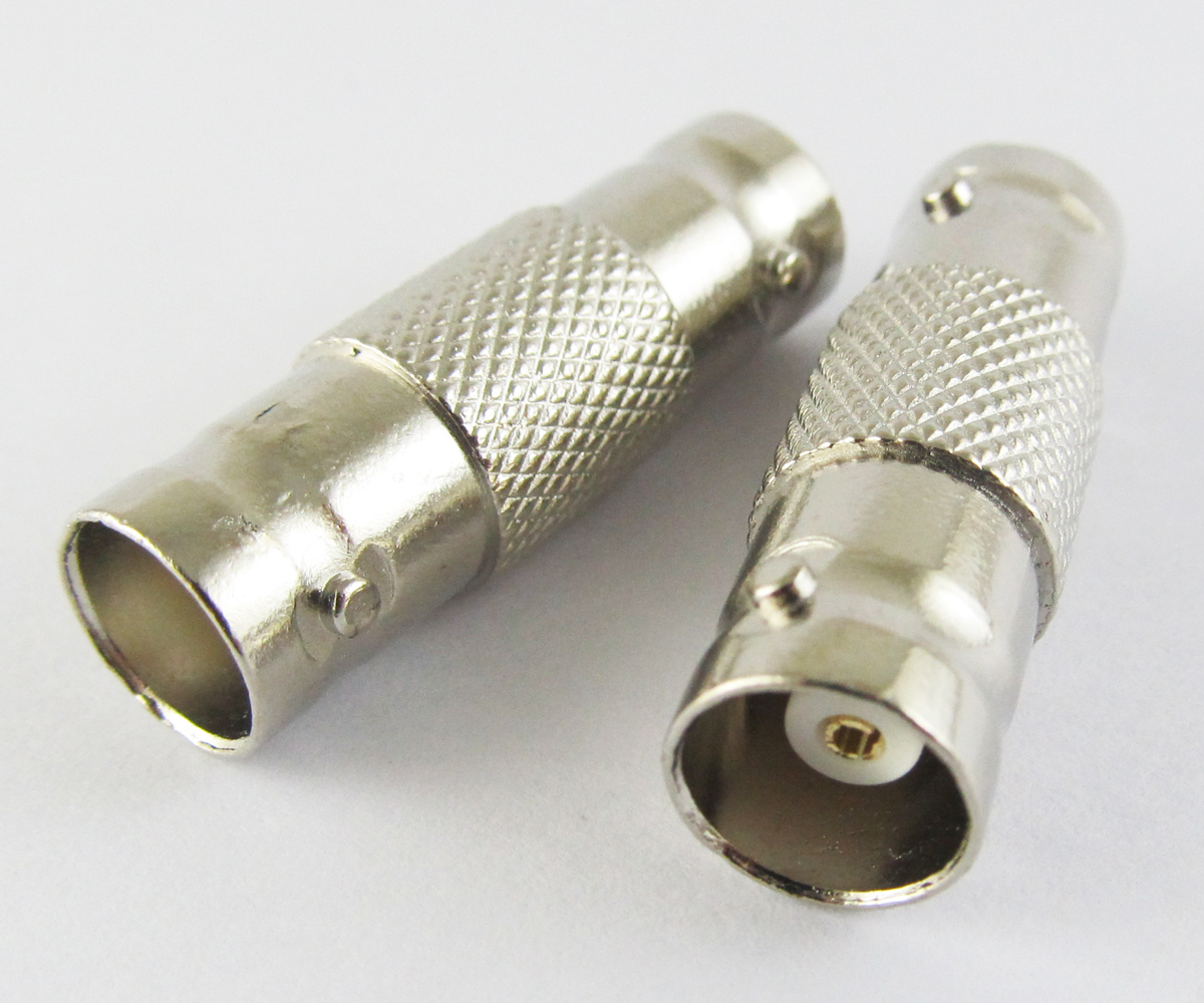 50pcs BNC Female to BNC Female Straight Coupler Connector Adapter Nickel Plated