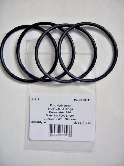 4 Hydrotech 34201026 Filter Housing Sump O-Rings/ R&S 228HT-4 / Food Grade NSF61