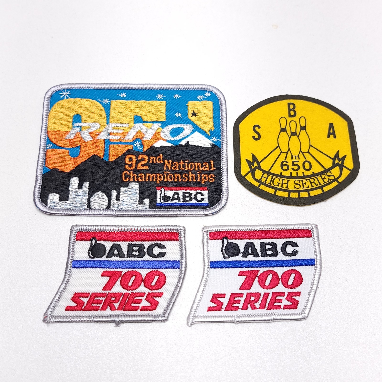Bowling Patches Lot Of 4 Vintage American Bowling Congress ABC SBA Iorn Sew On