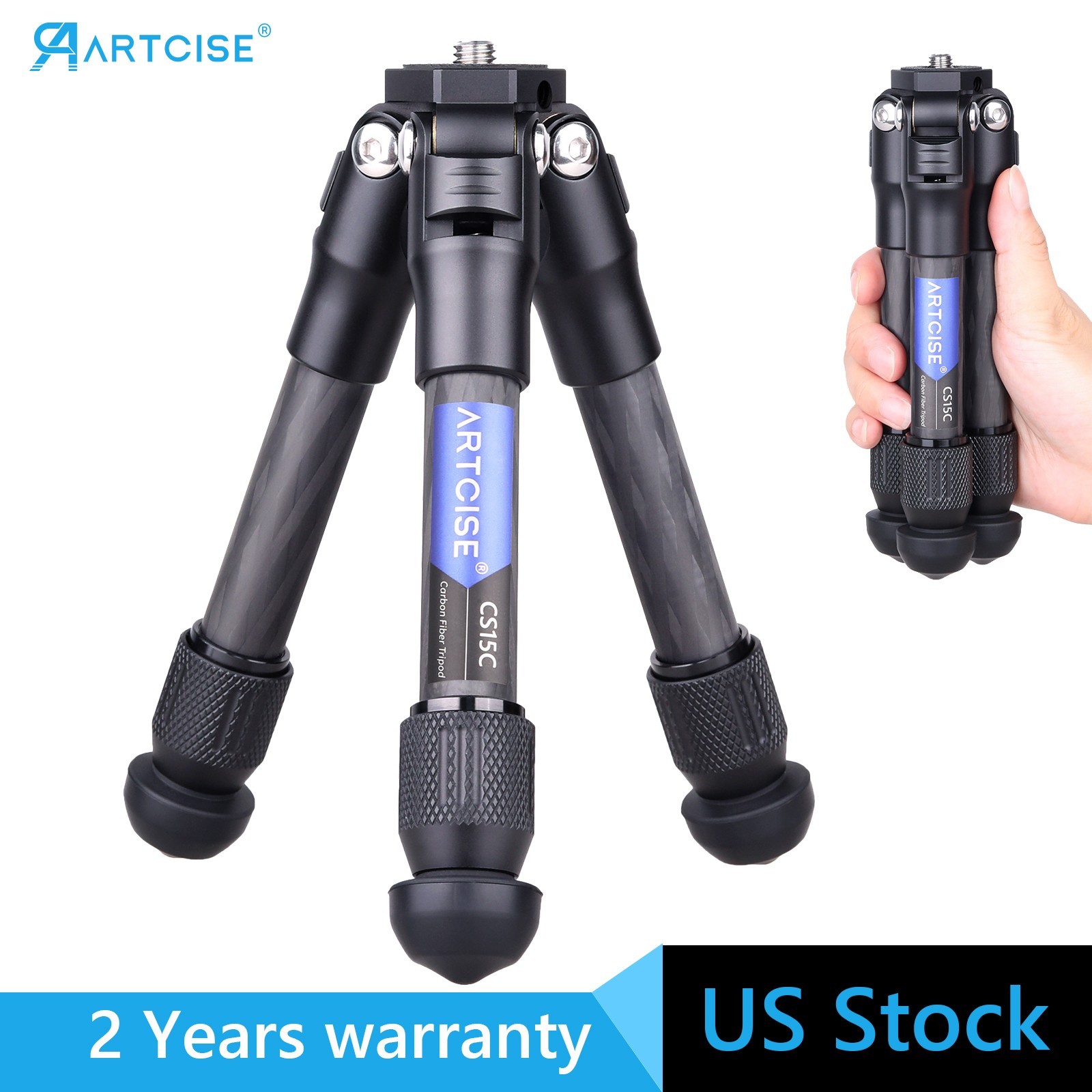 Mini Camera Tripod Carbon Fiber Tabletop Tripod Compact Portable Desktop Tripod