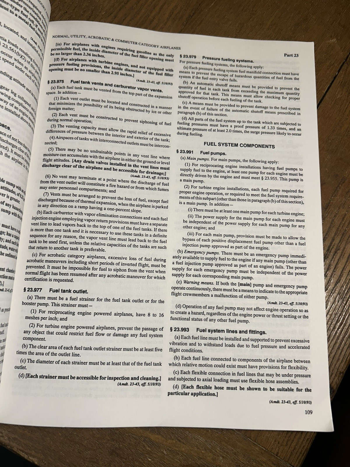 1994 FAR Handbook For Aviation Maintenance Technicians