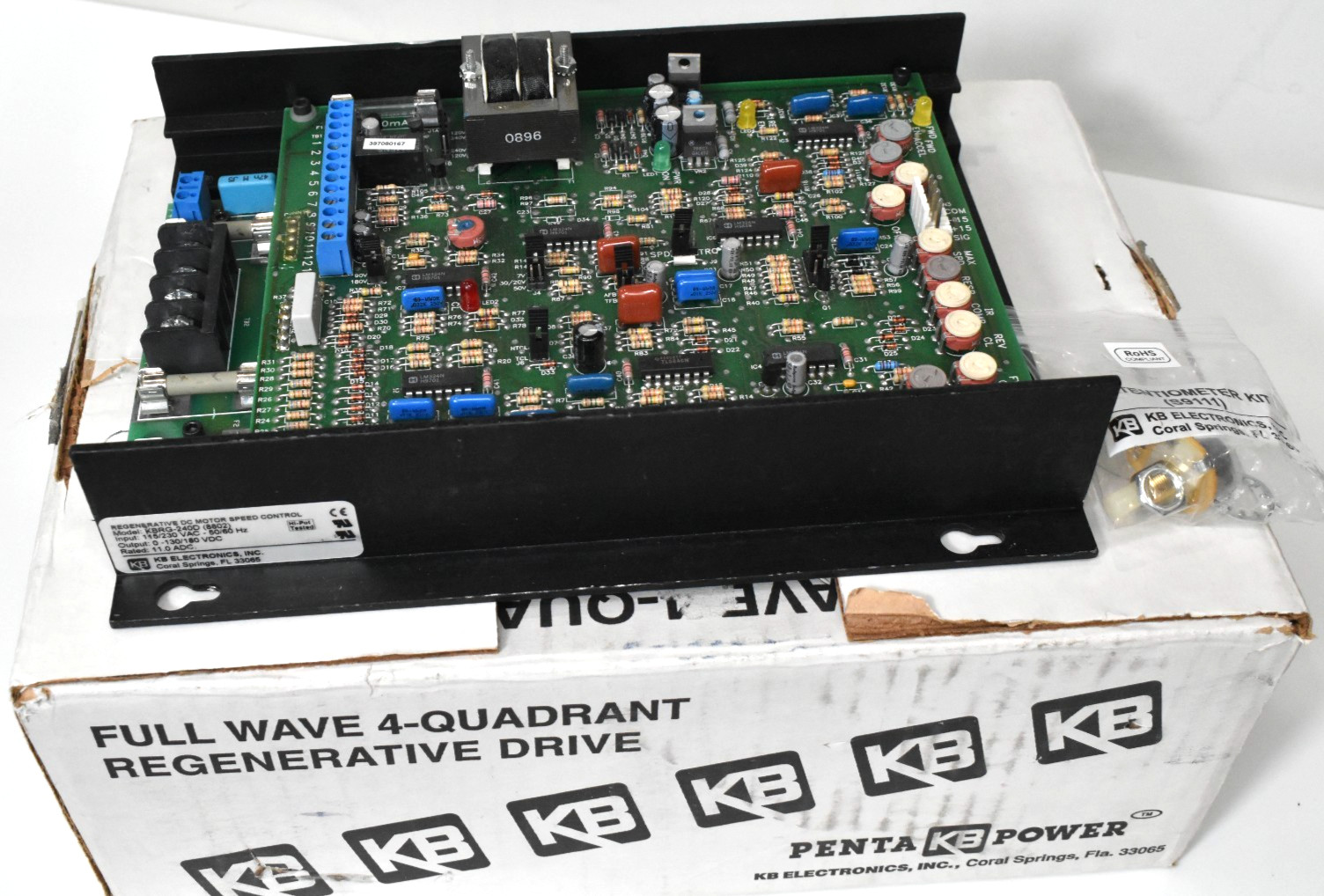 New KB Electronics KBRG-240D 8802 DC Motor Control 4-Quad Regen