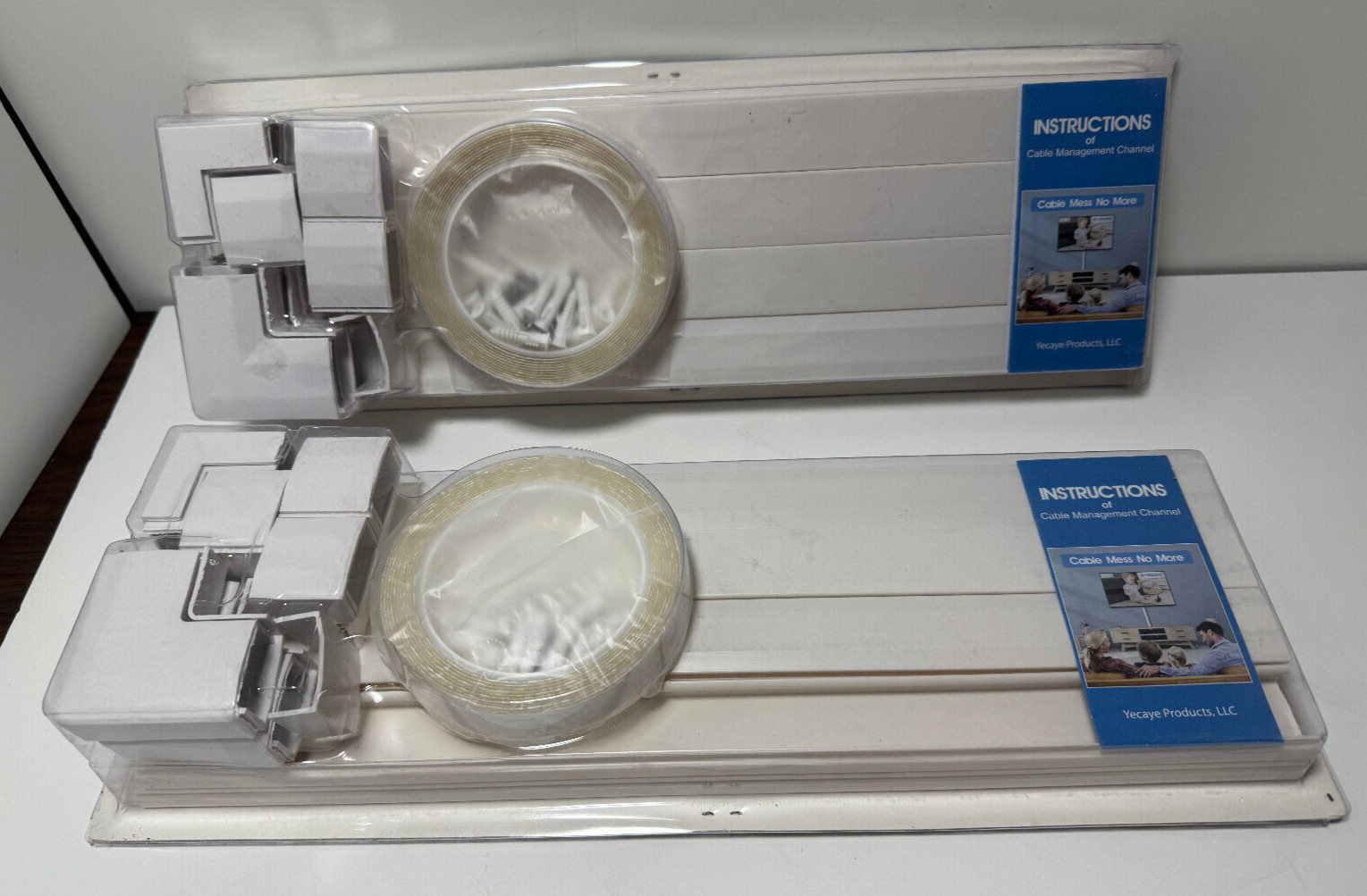 2 x Yecaye 125 Inch CMC-02 Cable Concealer White