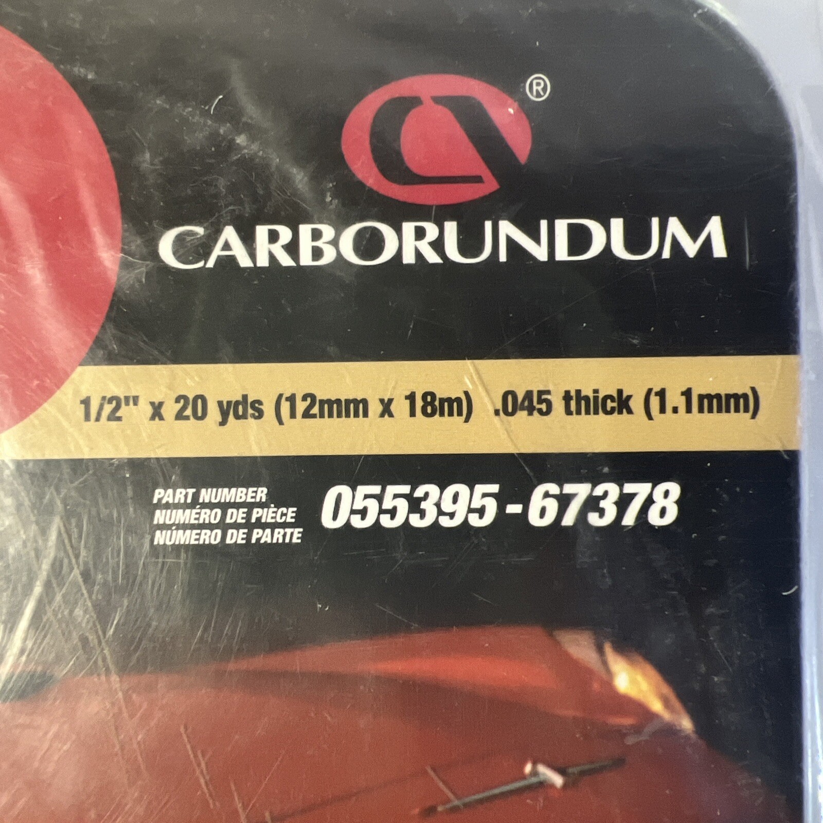 Carborundum 1/2" x 20 yds Automotive Double Sided Acrylic Attachment Tape - T