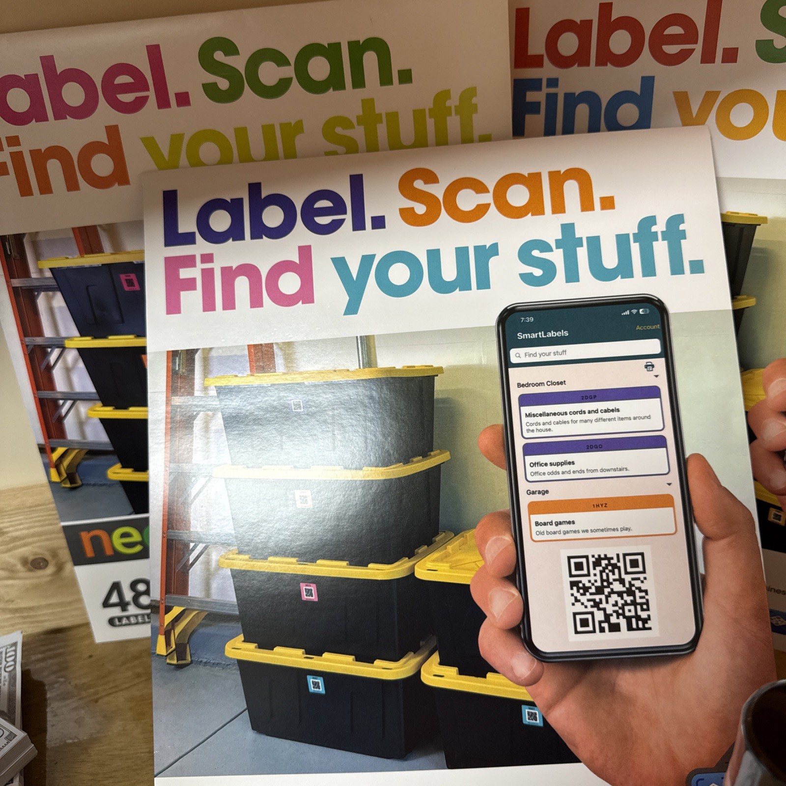 smartlabels Storing and organizing (works with an app) 3 Pack