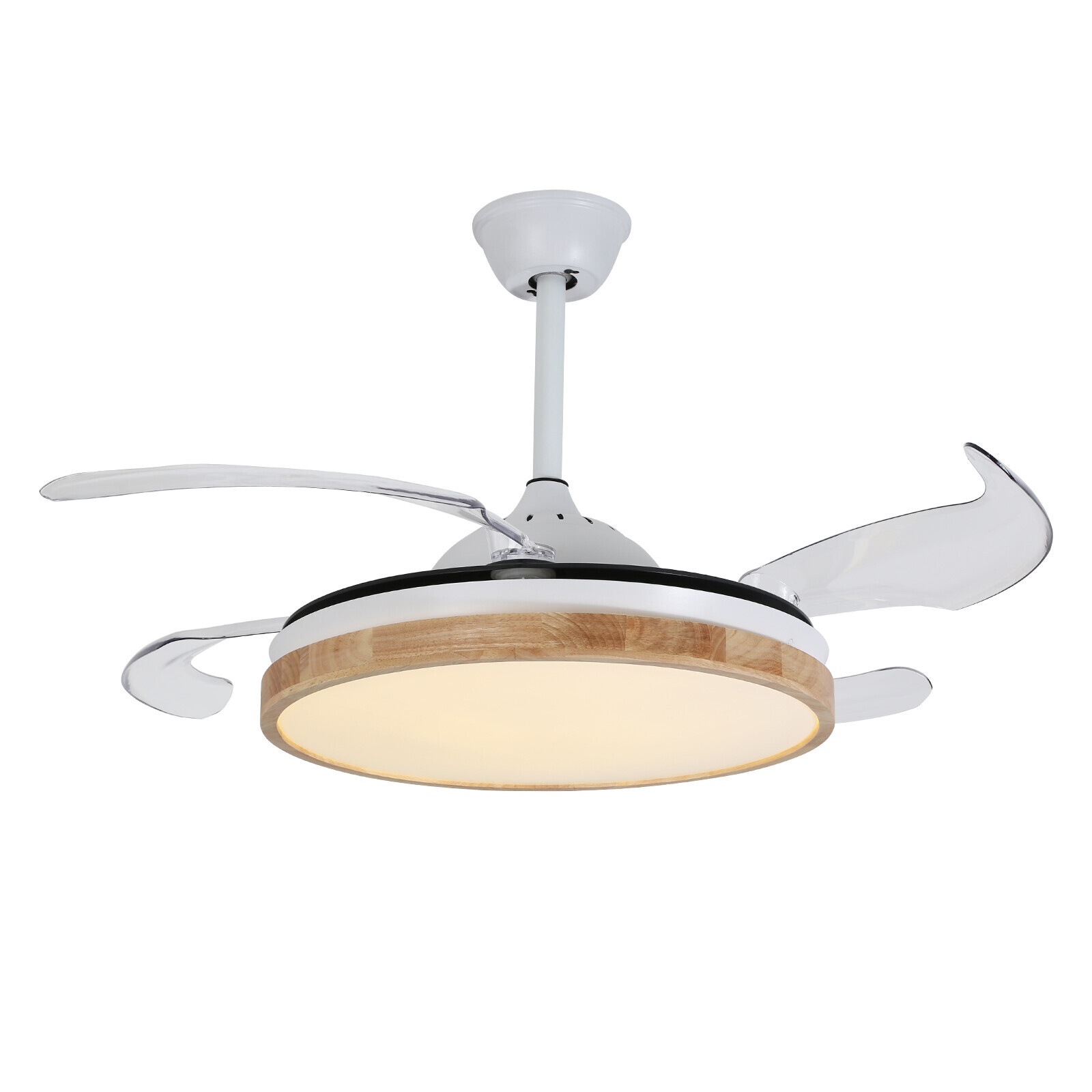LED Ceiling Mounted Indoor 42inch White Ceiling Fan With Light Remote Control