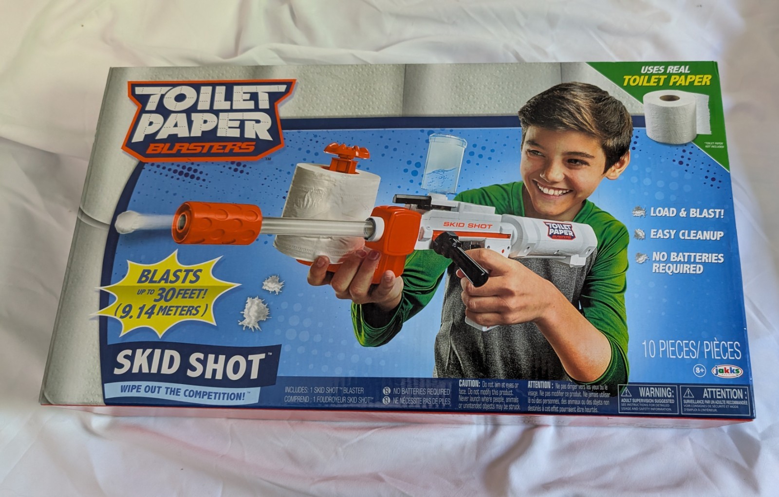 Toilet Paper Blaster Skid Shot Blasts Up To 30 Feet Jakks Pacific