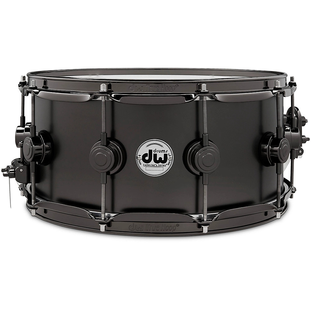 DW Collectors Series Satin Black Over Brass Snare Drum w/BN Hardware 14 x 6.5