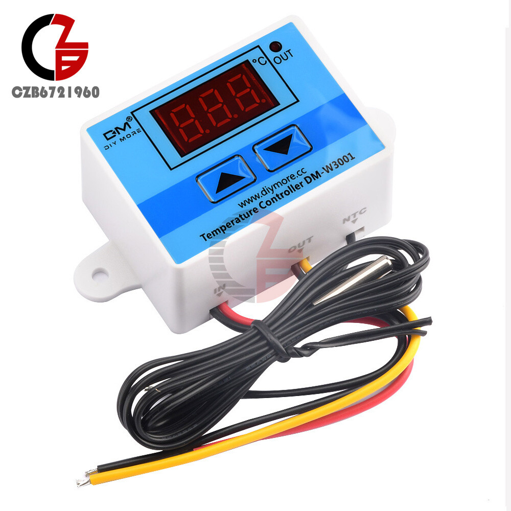 AC 220V W3001 LED Temperature Controller 10A Thermostat Control Switch Probe