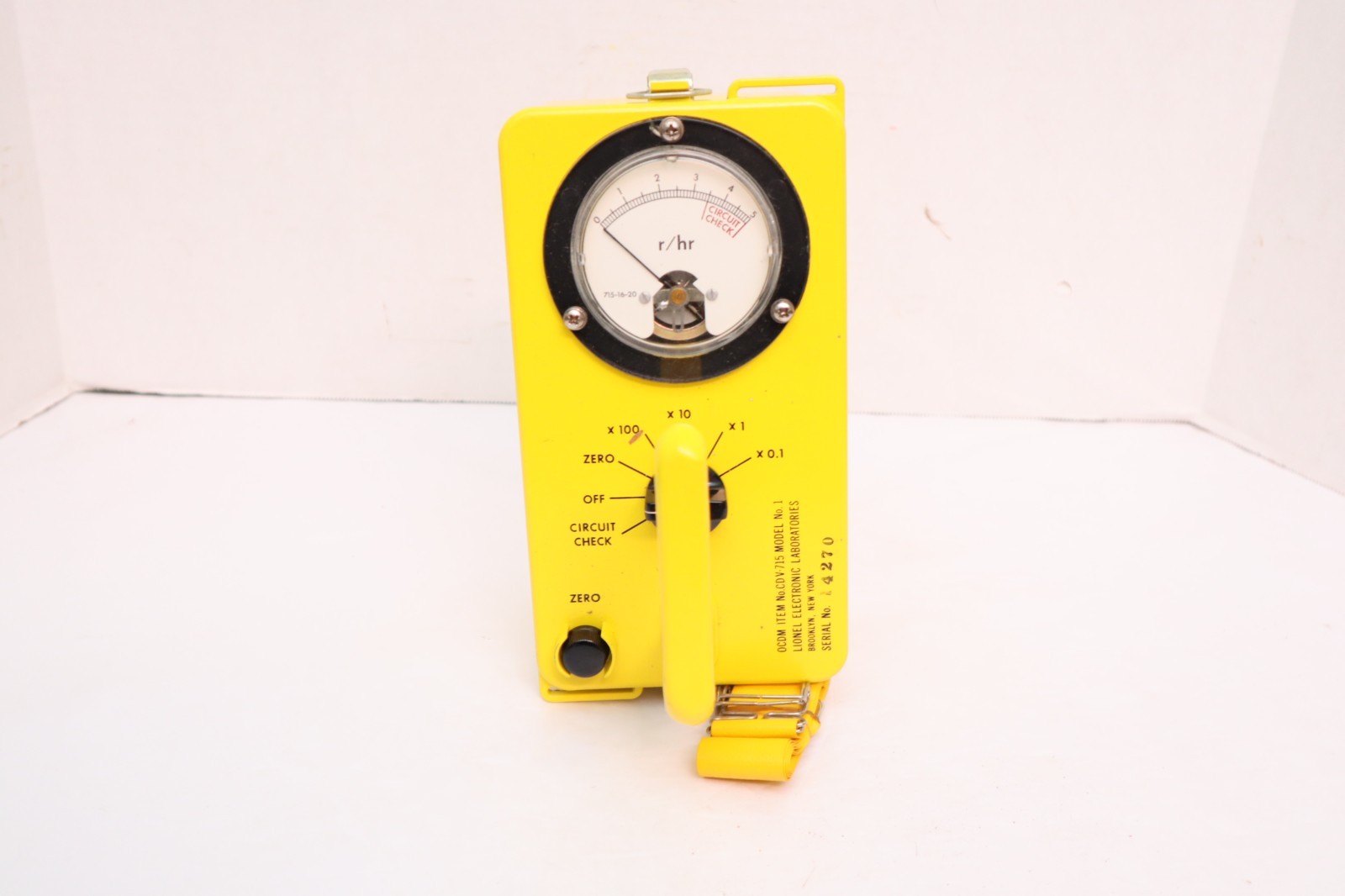 LIONEL Geiger Counter CDV-715 Model 1 W BOX Radiological Survey Meter Dosimeter