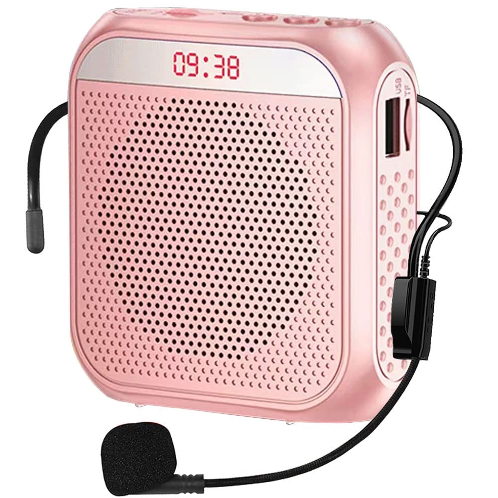 Portable Voice Amplifier for Teachers, 2200mAh Rechargeable Personal Rose