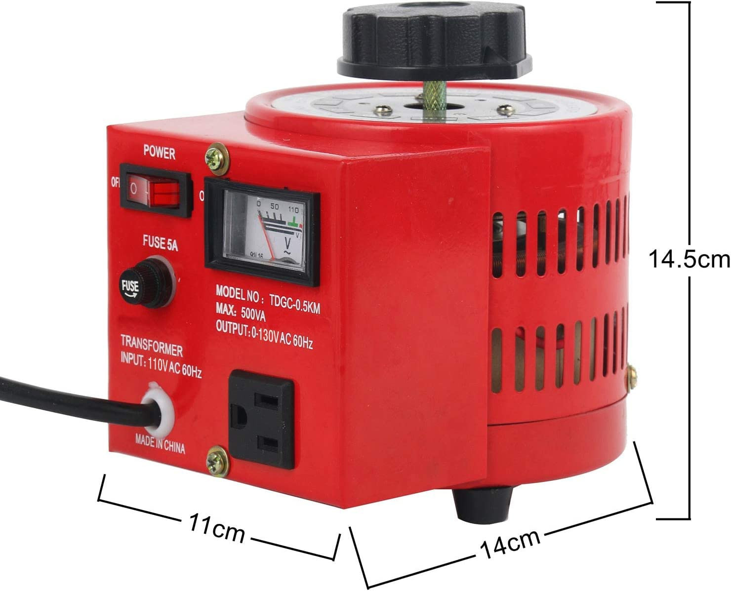 Auto Voltage Transformer AC Variable Voltage Converter Transformer 110VAC Input,