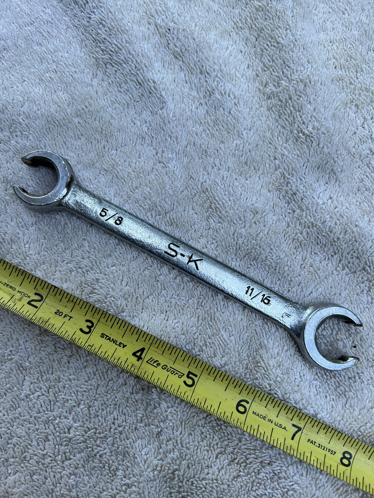 🇺🇸S-K Hand Tools F-2022 5/8" x 11/16" Open End Flare Nut Wrench🇺🇸