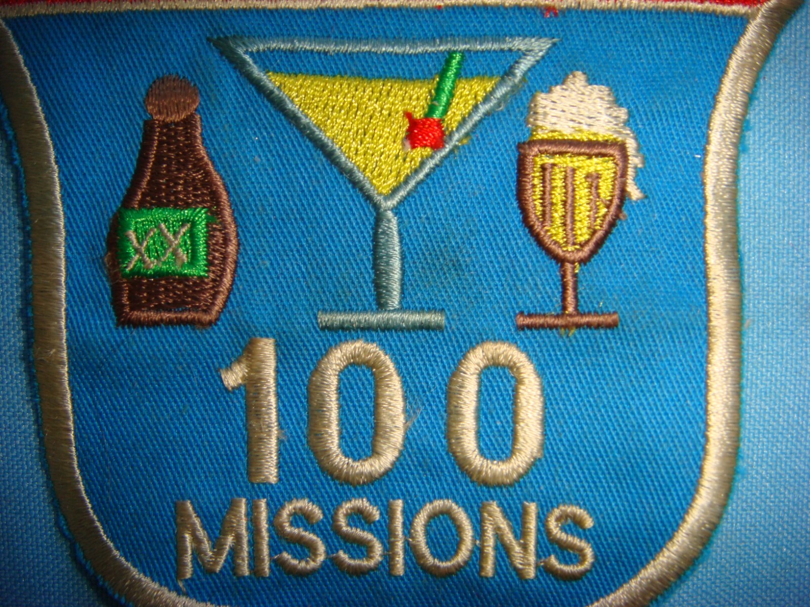 VIETNAM WAR PATCH, USAF 7th AIRBORNE COMMAND & CONTROL SQ 100 MISSIONS