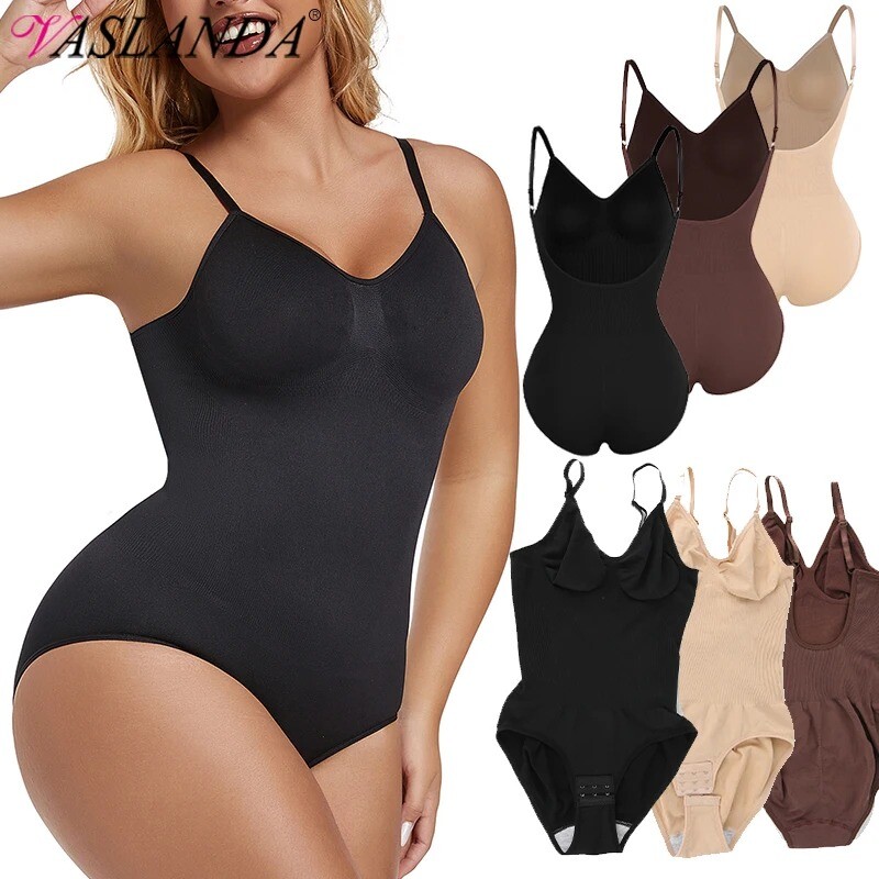 Women Low Back Bodysuit Shapewear Smooth Slimming Body Shaper Belly Control UK