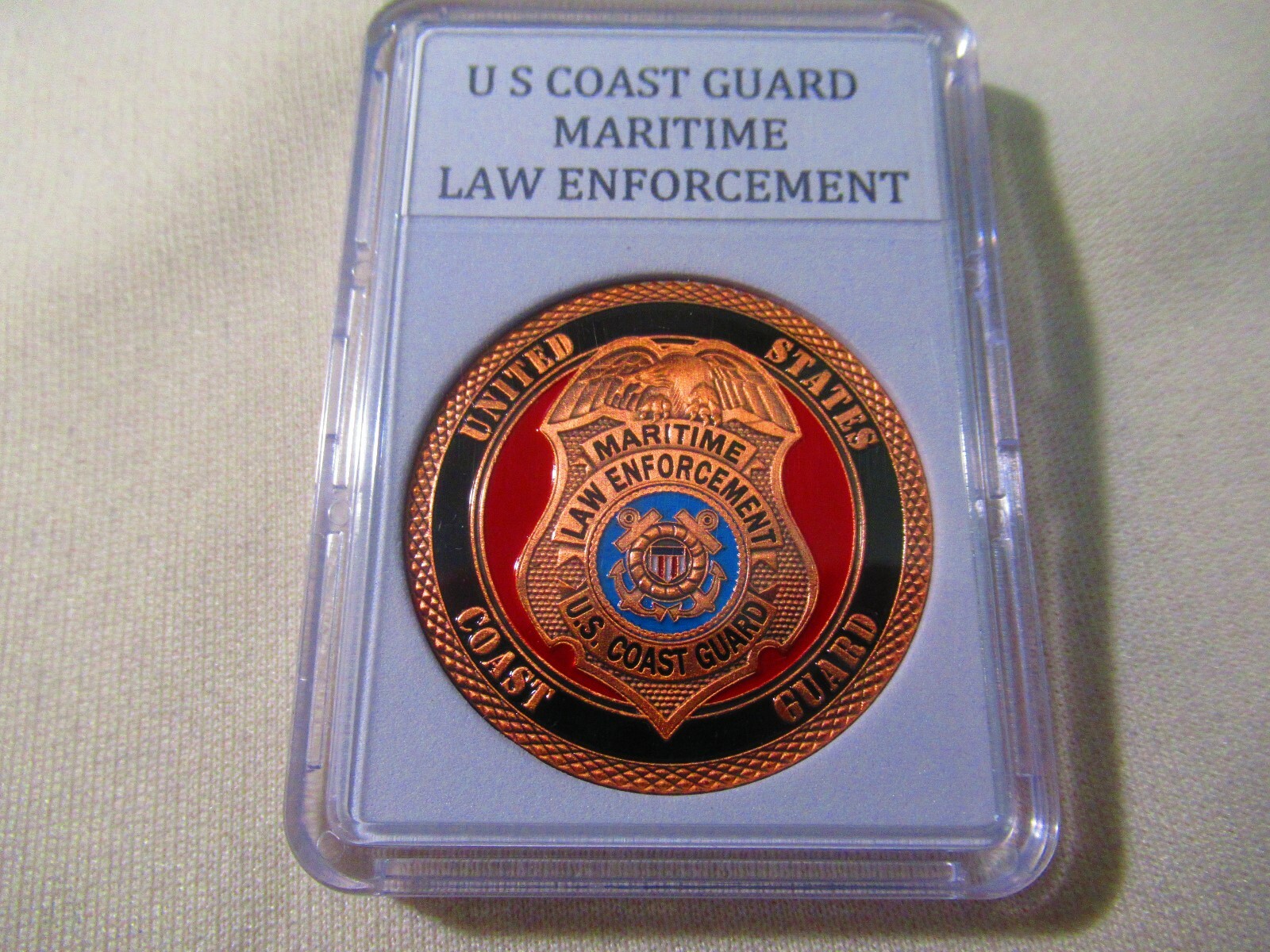 US COAST GUARD MARITIME LAW ENFORCEMENT Challenge Coin (COPPER)