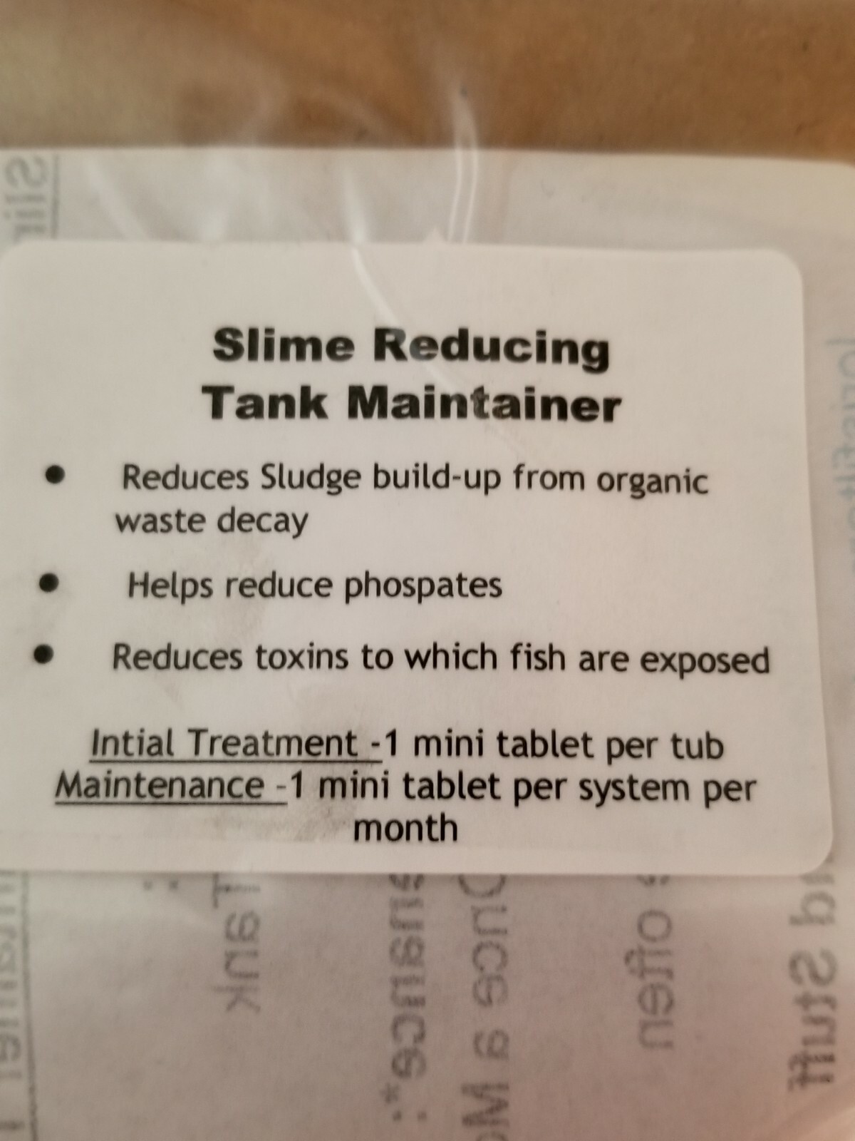 Slime Reducing Tank Maintainer Tablets - 25