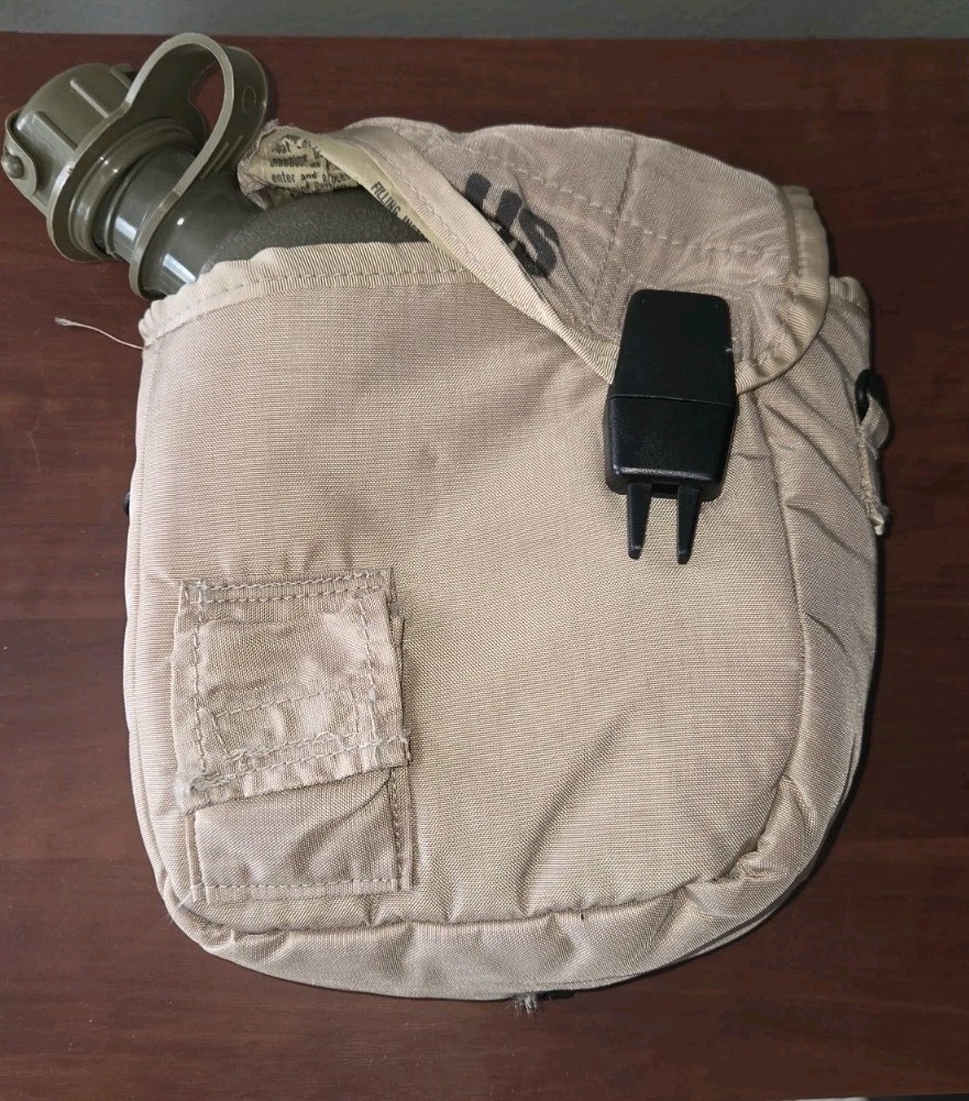 US Army Canteen With Cover And Sling 2 Qt. Tan NEW