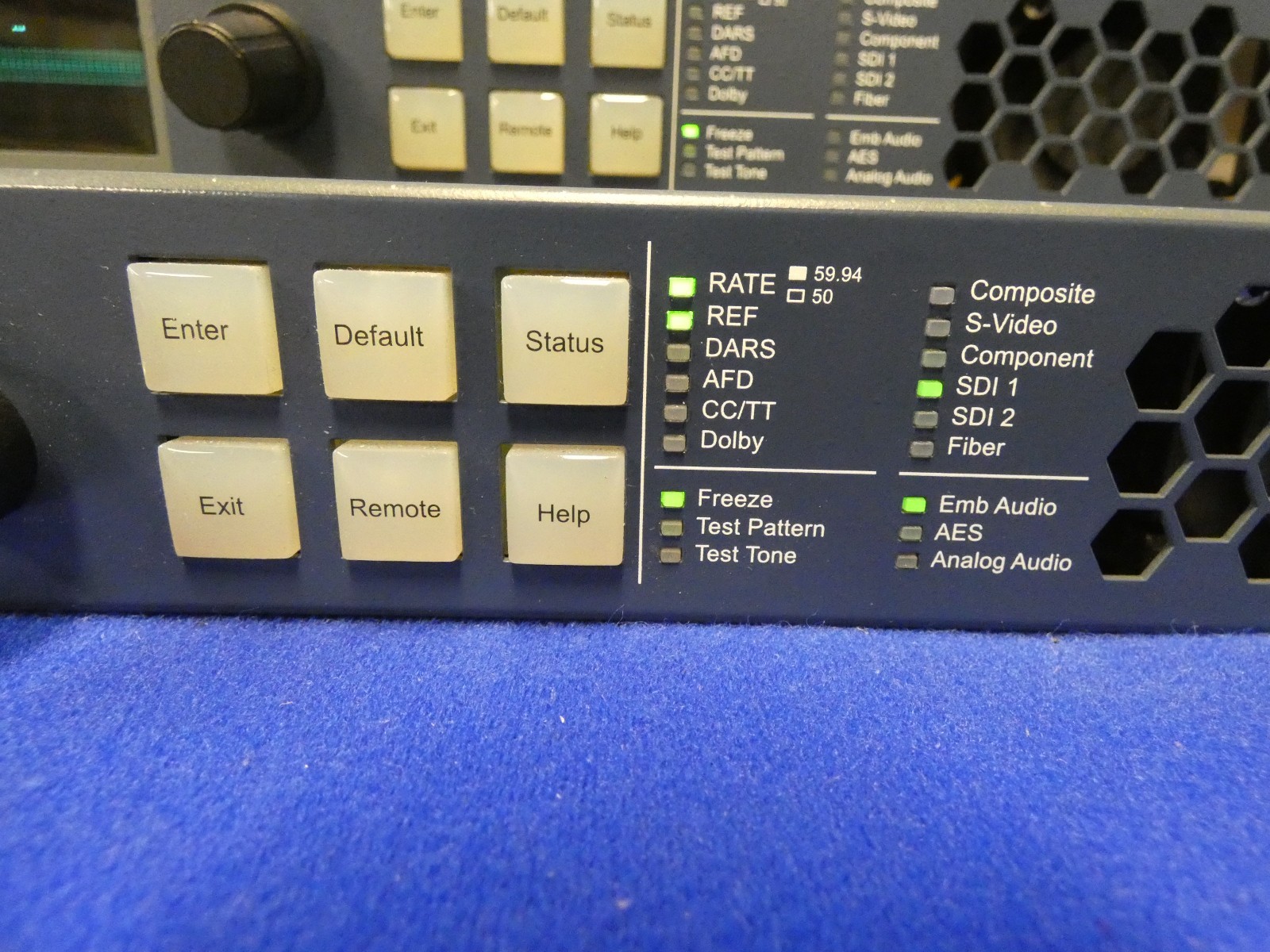 Harris X50-AV-2PS Frame Synchronizer QTY 2 for PARTS/Broken Knobs (one w/Fiber)