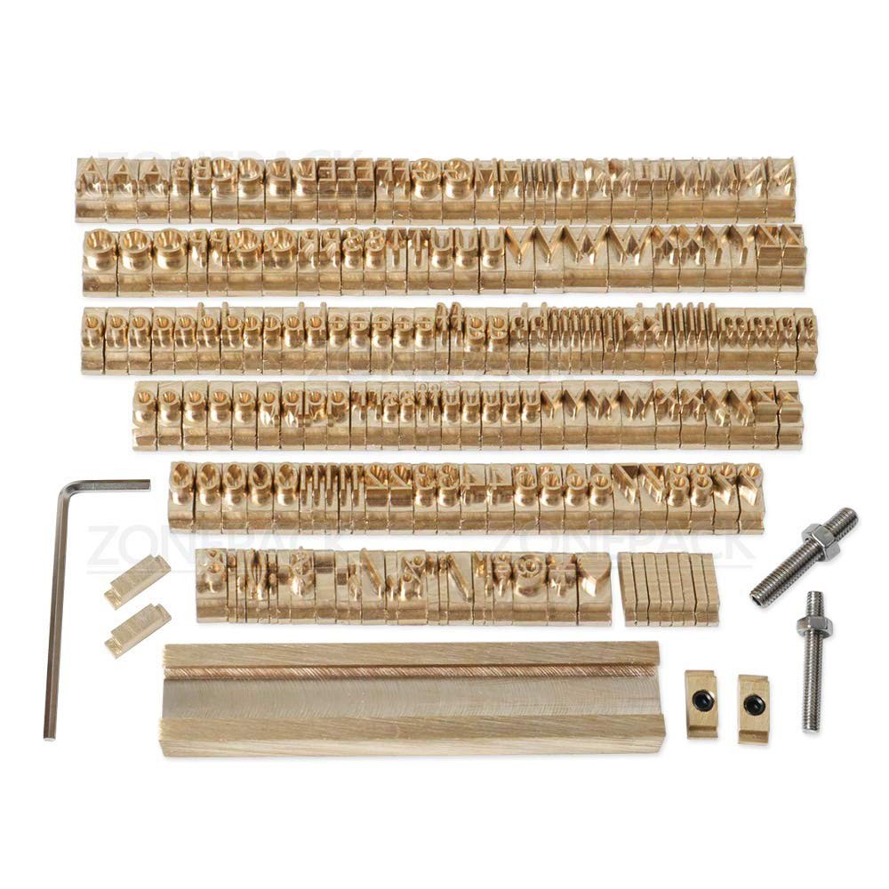 ZONEPACK Copper Brass Stamping Flexible Letters 184PCS F Font,
