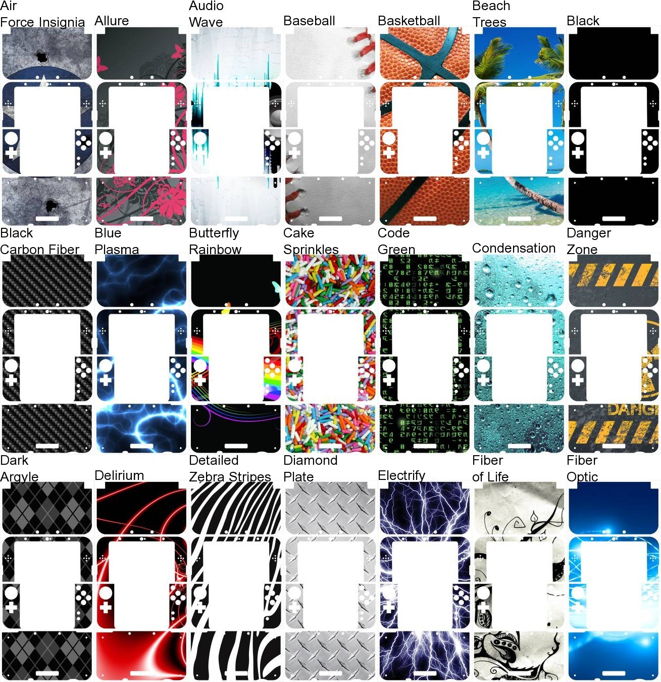 Choose Any Vinyl Decal / Skin Design for the New 3DS XL - Free US Shipping!