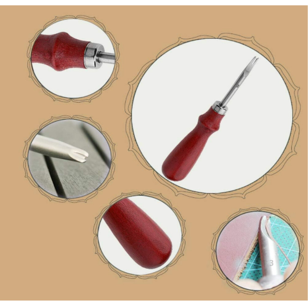 8pcs Leather Edge Skiving DIY Craft Tool Edge Leather Beveler Cutting Tools Set