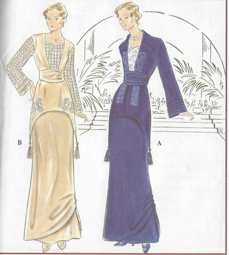 1900s Edwardian Vintage Sewing Pattern TWO-PIECE DRESS B40-42-44 (1025)
