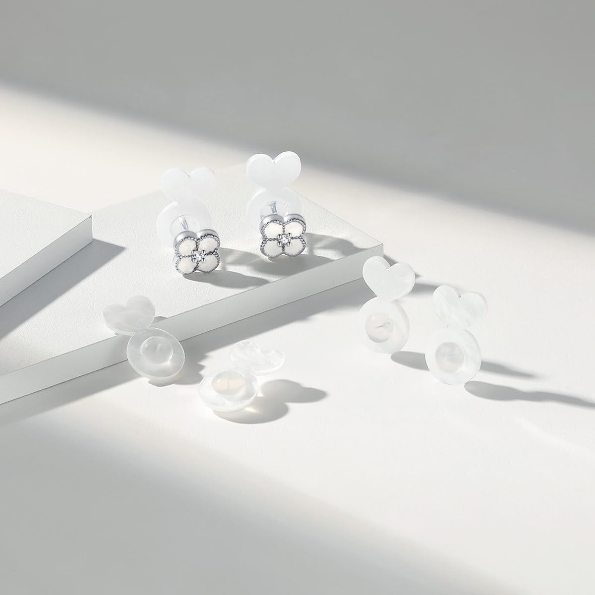 Secure Rubber Earring Backs for Droopy Ears, Earring Lifters Heavy Earring Su...