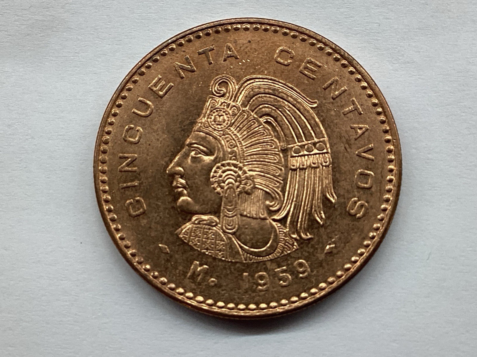 1959 Mexico 50 Centavos   (Choice Condition)