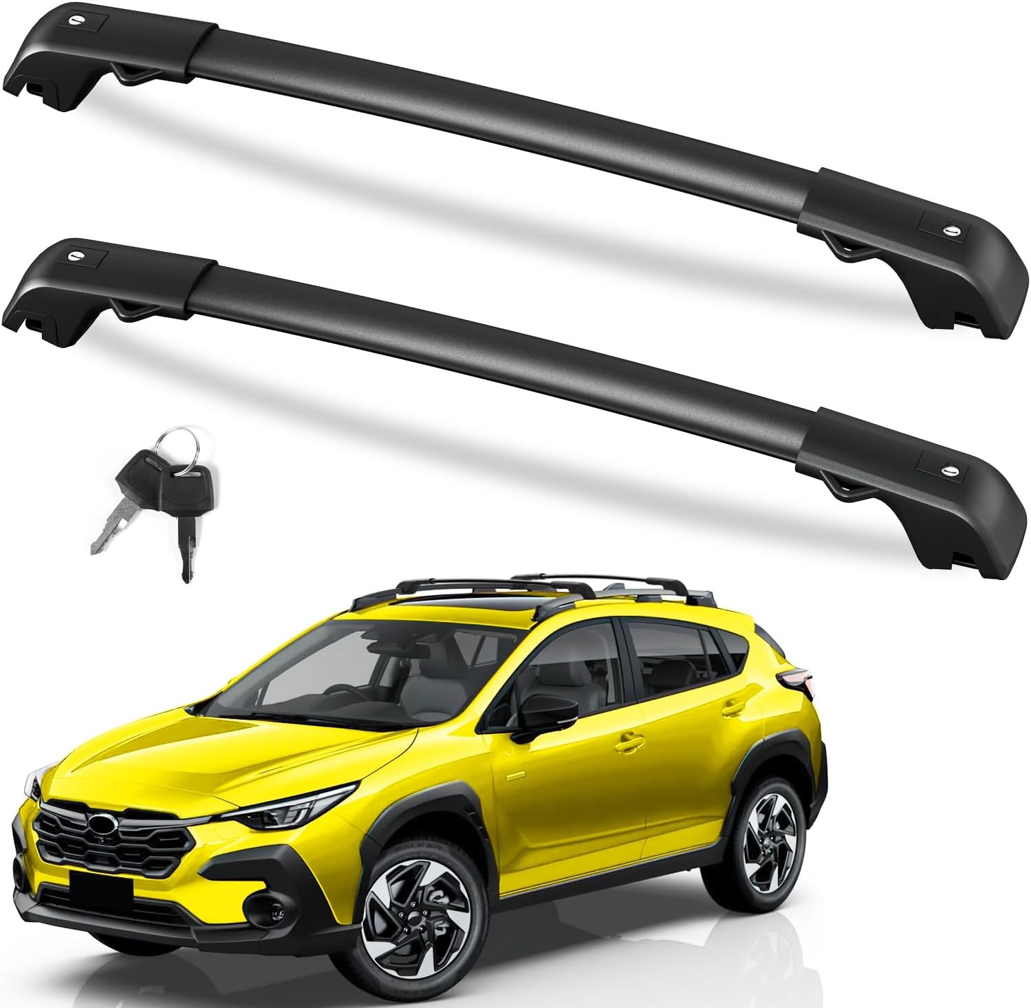 FengYu 300lb Lockable Roof Rack Cross Bars Compatible with Subaru Crosstrek 2024
