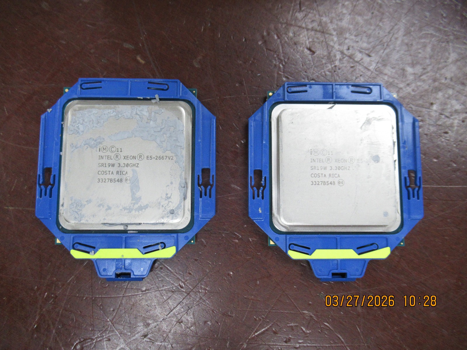 Lot of 2 Intel Xeon E5-2667V2 SR19W  3.30GHz  CPU Processor