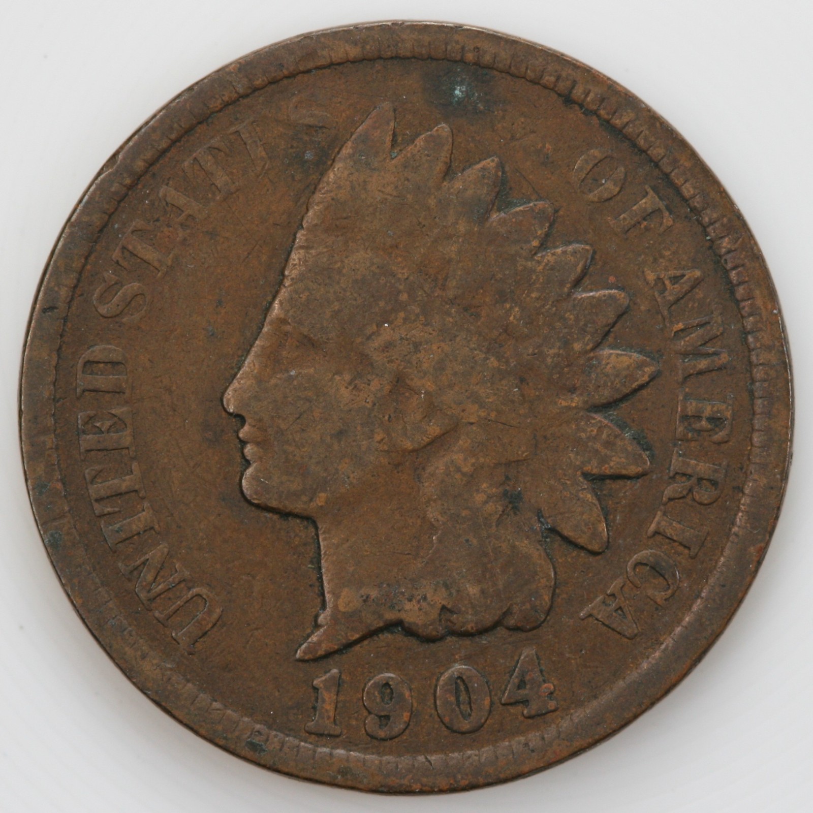 1904 (P) Good GD Indian Head Penny Cent C06
