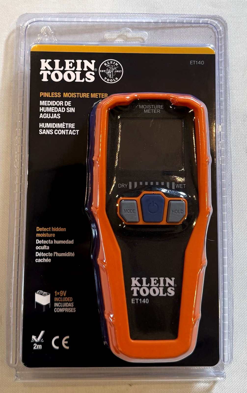 Klein Tools ET140 Pinless Moisture Meter Non-Invasive Non-Destructive Detection