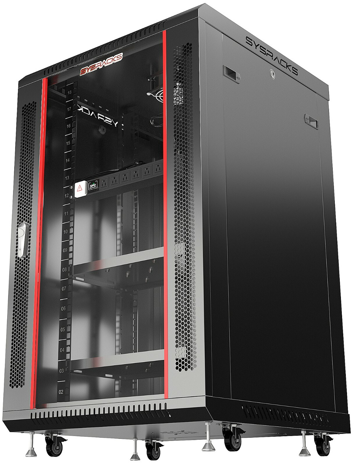 Sysracks 18U 24" Deep Wall Mount IT Network Server Rack Cabinet Box