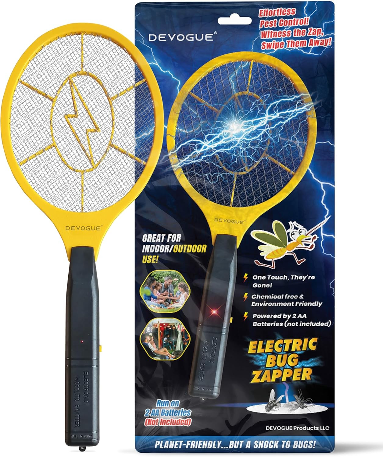 Matamoscas eléctrico Bug Zapper moscas que funcionan con pilas