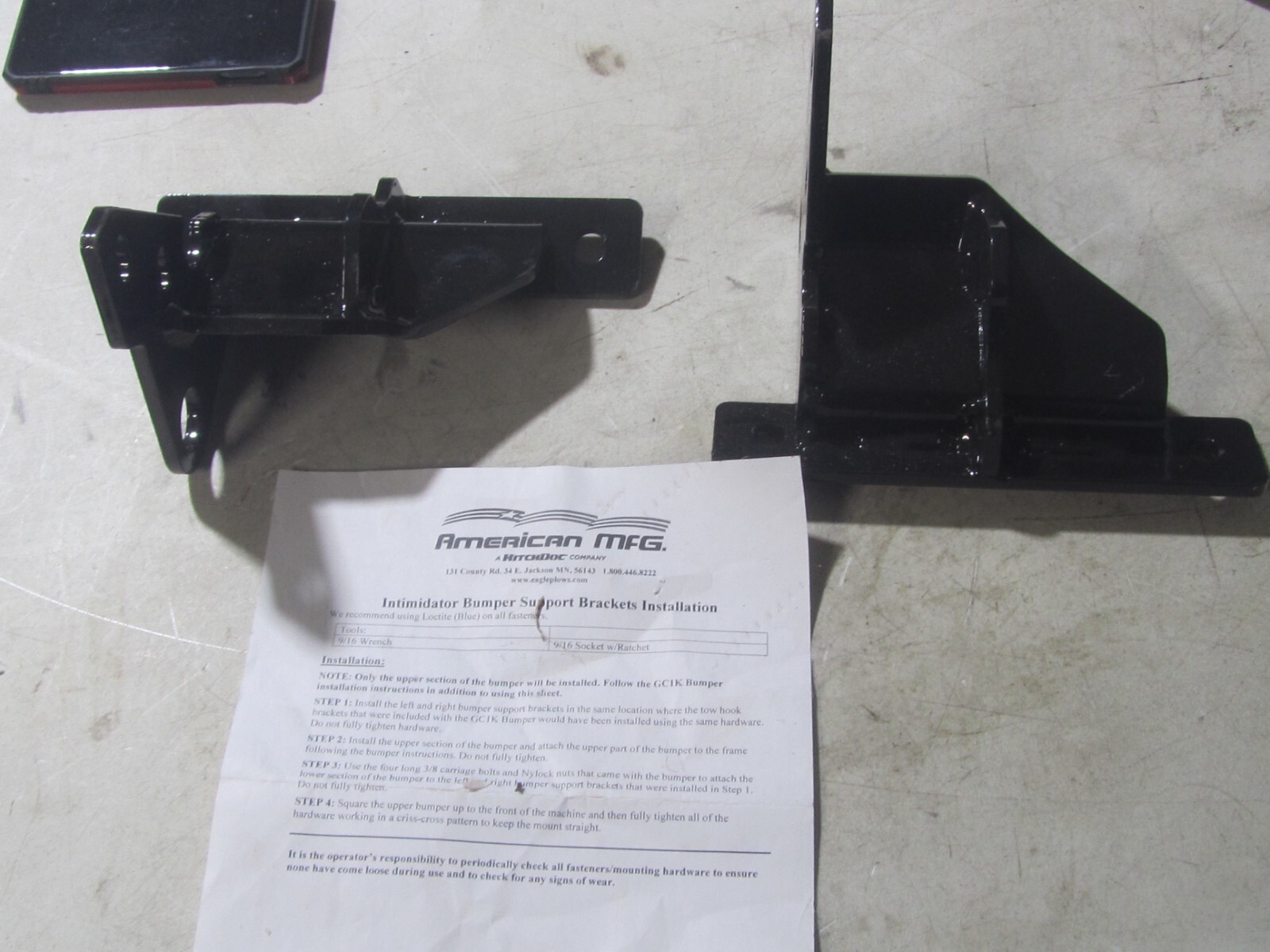 NEW GC1K INTIMIDATOR BUMPER SUPPORT BRACKETS