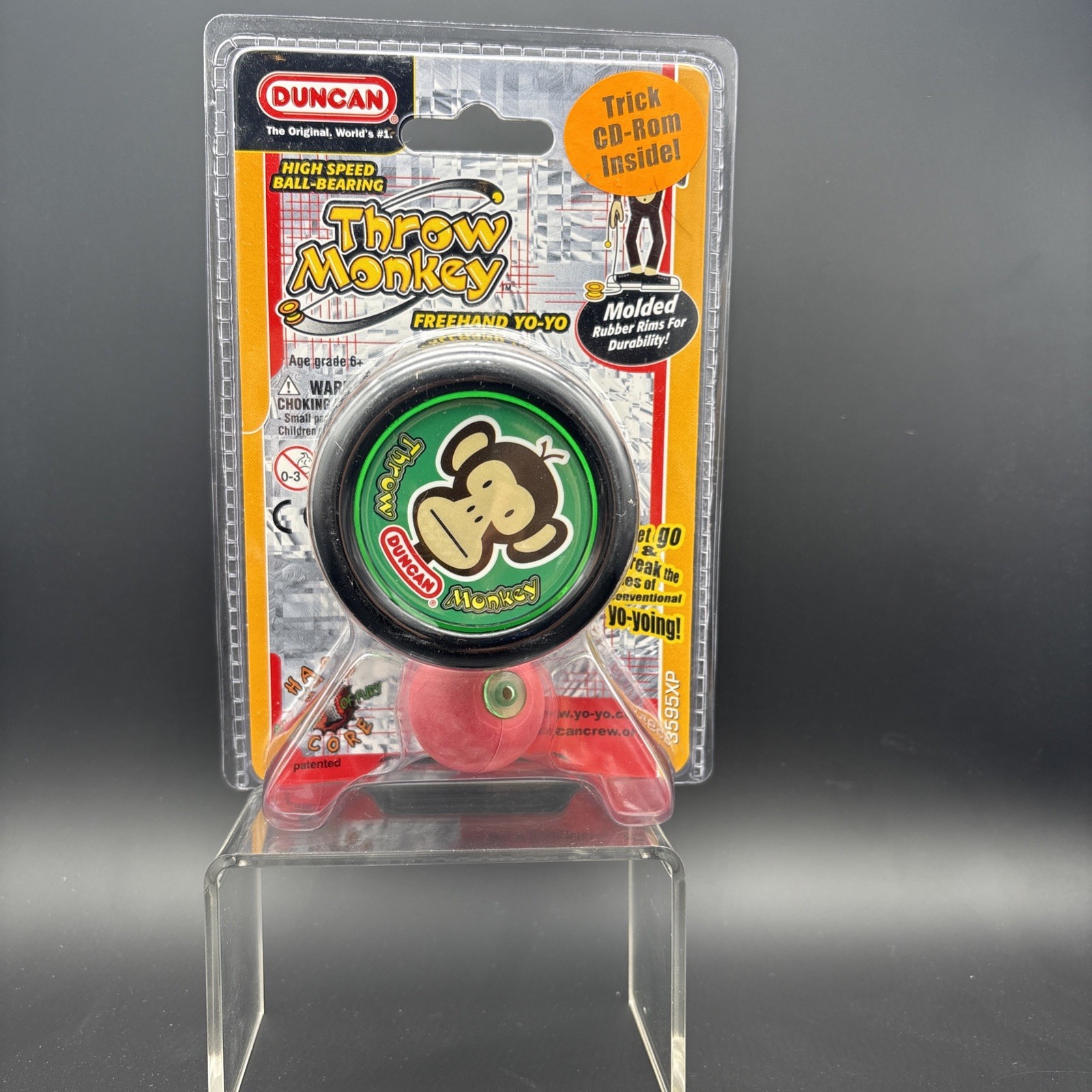 NOS GREEN DUNCAN  THROW MONKEY YOYO 3595XP-BF WITH HIGH SPEED BALL BEARING