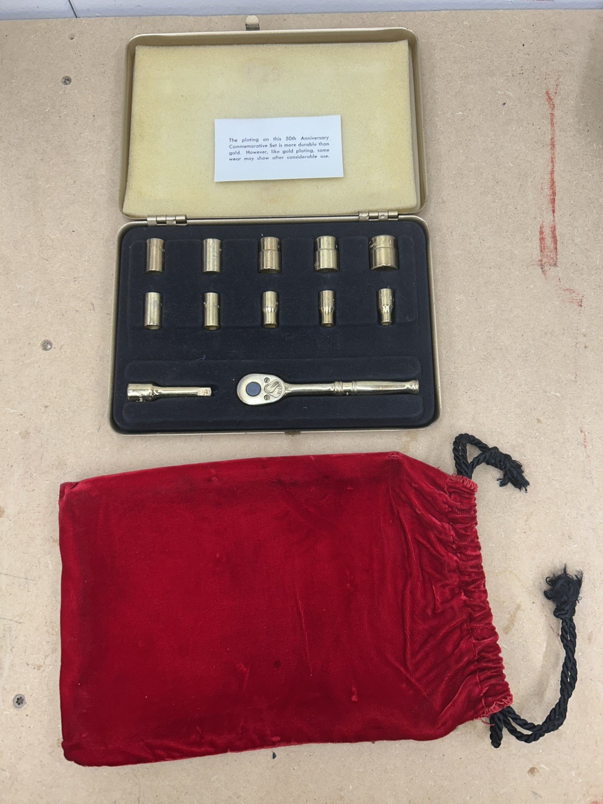 RARE VINTAGE 1970 ~SNAP ON 50TH ANNIVERSARY TOOL SET KRS-275 GOLD COMMEMORATIVE