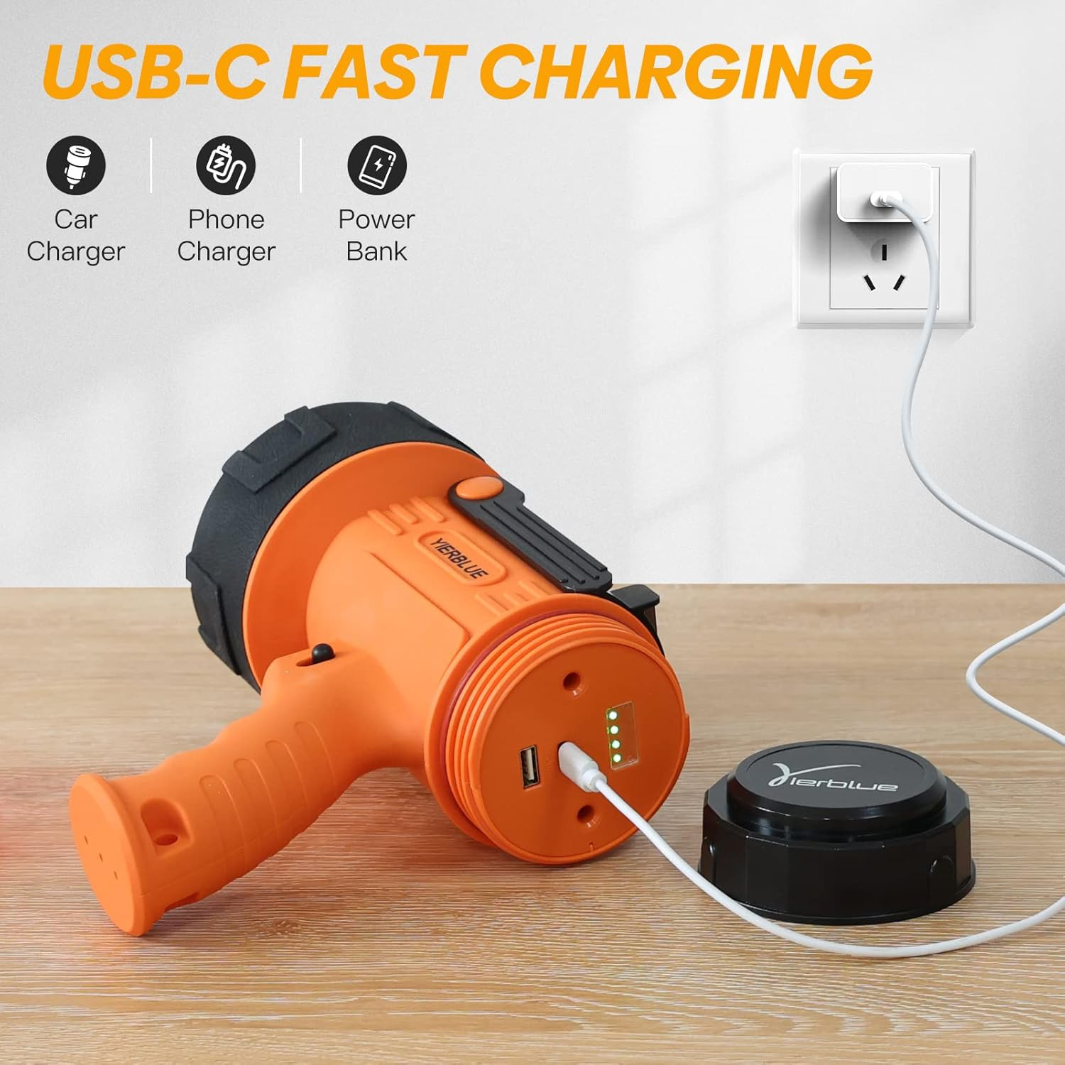 1000000 Lumen Rechargeable Handheld Spotlight