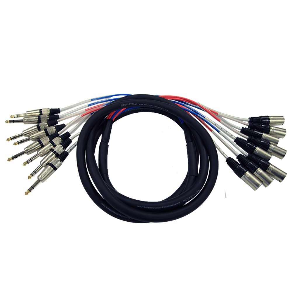 Seismic Audio - SAXT-8x10M - 8 Channel 10' XLR Male to 10 Foot - 8